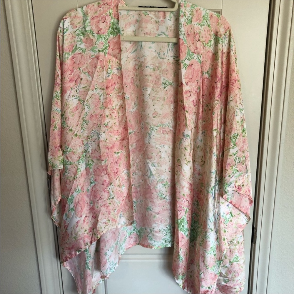 Ark & Co Floral Silk Kimono